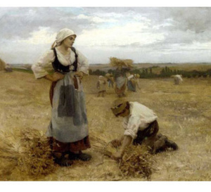 Les Glaneurs : Peinture de Georges Laugée Les Glaneurs : Peinture de Georges Laugée