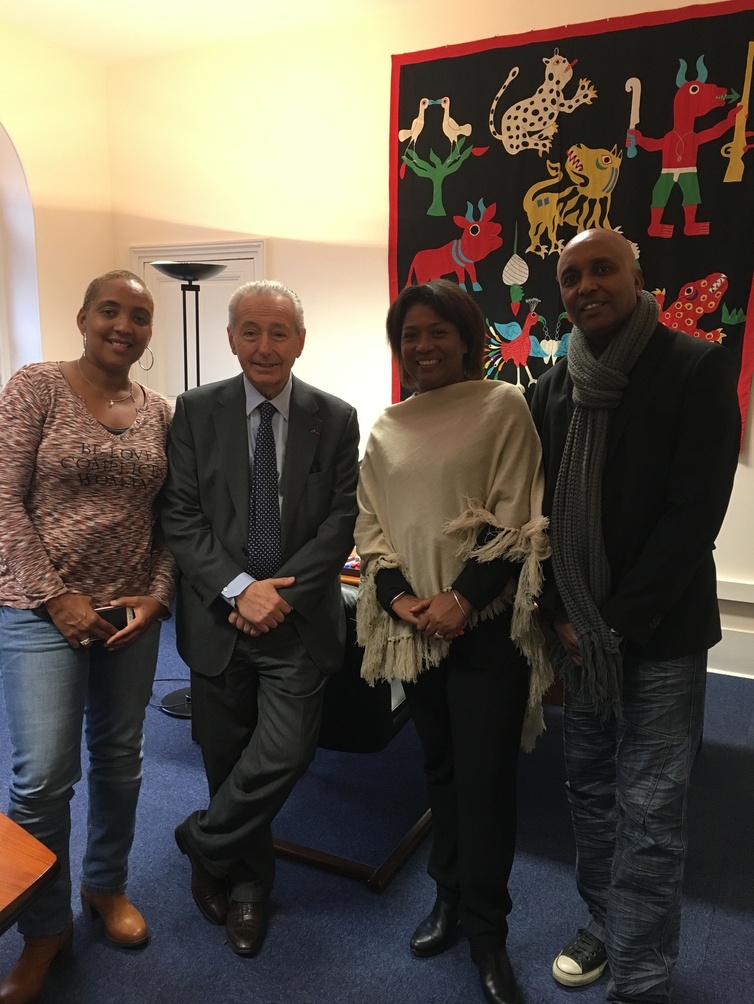 A l'Unesco avec le président Daniel Janicot A l'Unesco avec le président Daniel Janicot