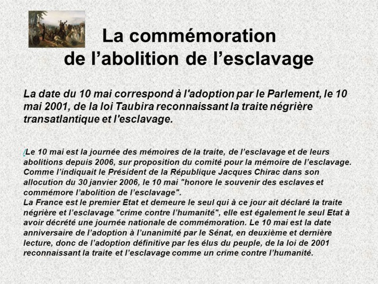 10 Mai 2018: délvrons notre mémoire pour ne plus rester esclave de l'esclavage