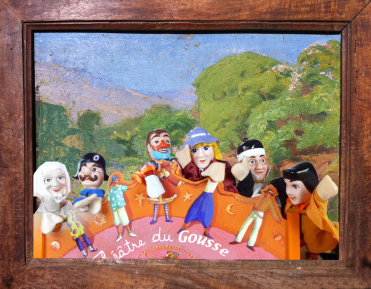 En arrière plan Sainte Suzanne, une peinture de Germaine Vinson En arrière plan Sainte Suzanne, une peinture de Germaine Vinson