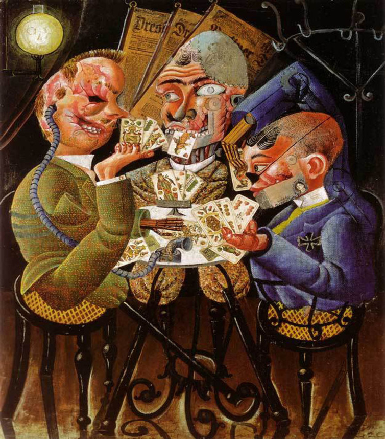 Otto Dix , les joueurs de cartes.