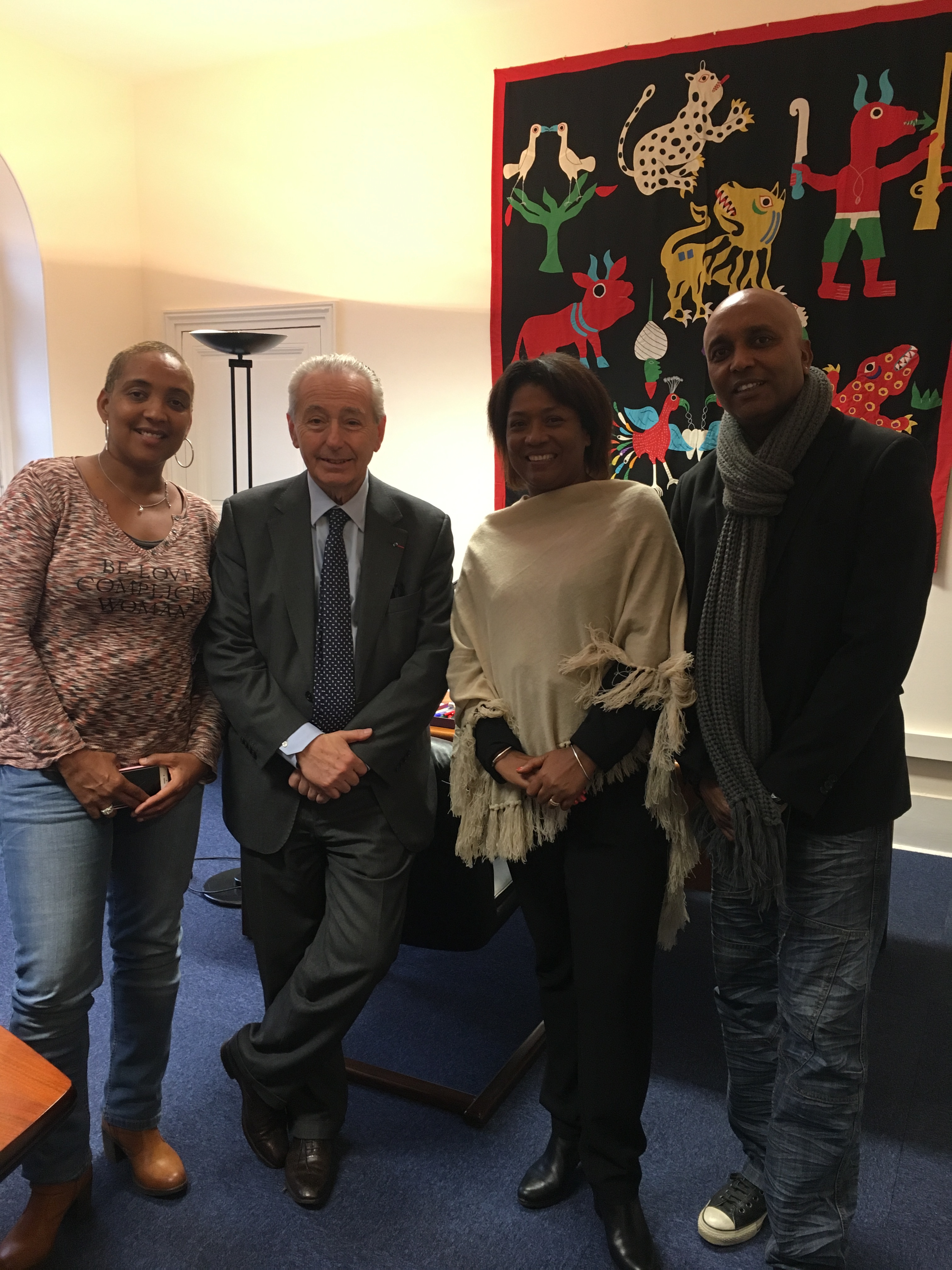 A l'Unesco avec le président Daniel Janicot A l'Unesco avec le président Daniel Janicot