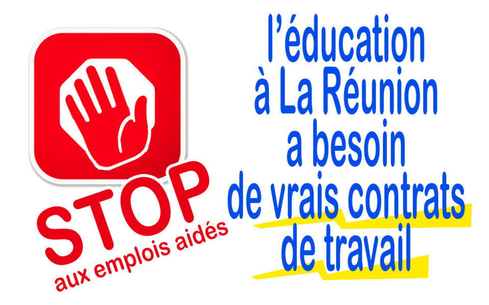 Stop aux contrats aidés à l'école Stop aux contrats aidés à l'école