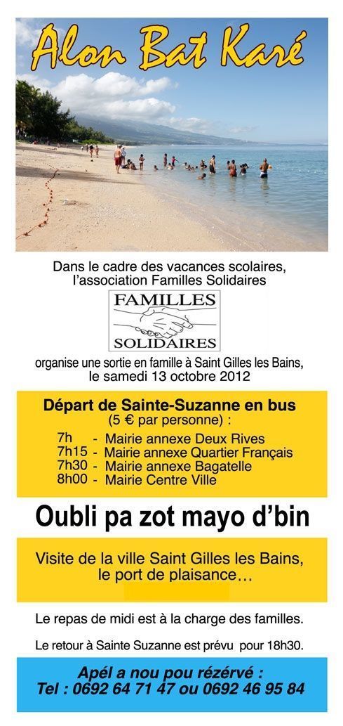 Alon bat caré la plage avec Familles Solidaires.