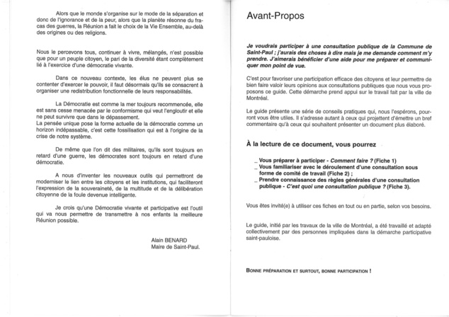 La Participation, une expérience Saint Pauloise .  T4