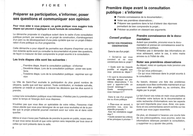 La Participation, une expérience Saint Pauloise .  T4