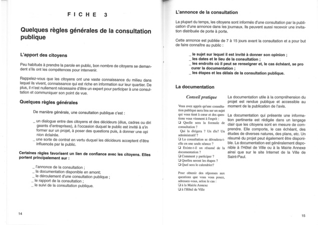 La Participation, une expérience Saint Pauloise .  T4