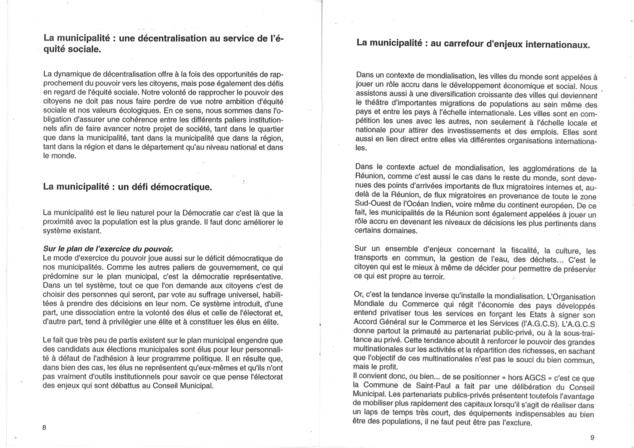 La Participation, une expérience Saint Pauloise .  T3