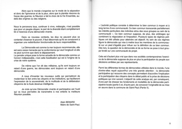 La Participation, une expérience Saint Pauloise .  T1