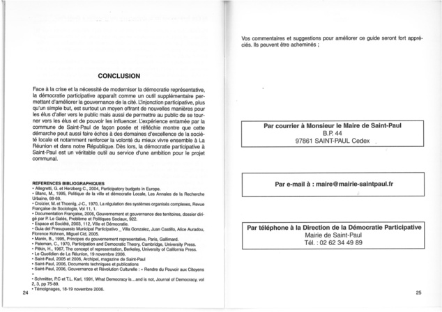La Participation, une expérience Saint Pauloise .  T1