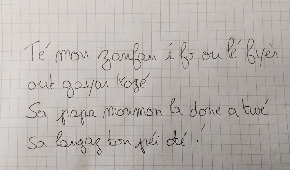 La langue créole Réunionnaise en voie de disparition ?