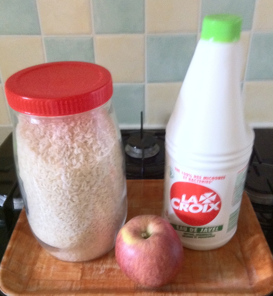 ENTRE LE RIZ, LA POMME ET L'EAU DE JAVEL ... ENTRE LE RIZ, LA POMME ET L'EAU DE JAVEL ...