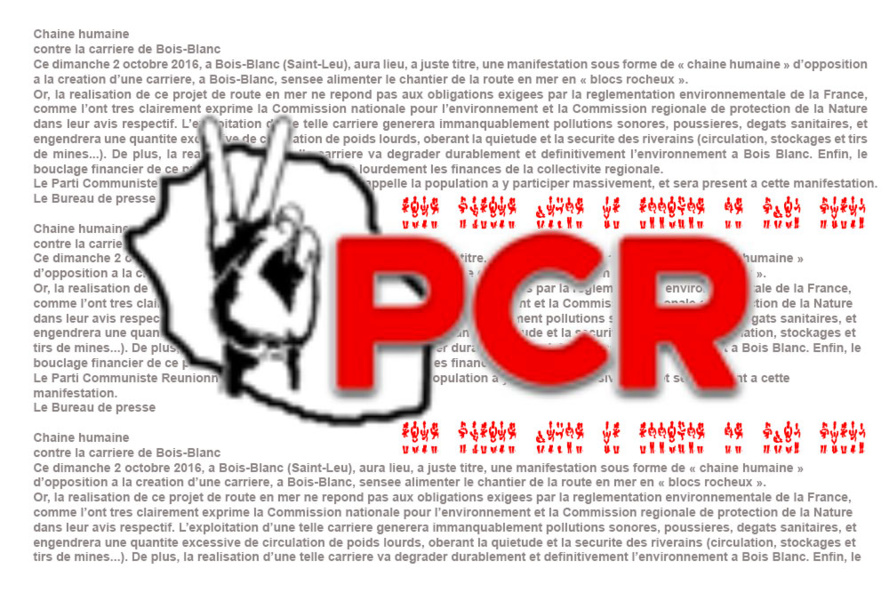 Chaine humaine contre la carrière de Bois-Blanc Chaine humaine contre la carrière de Bois-Blanc