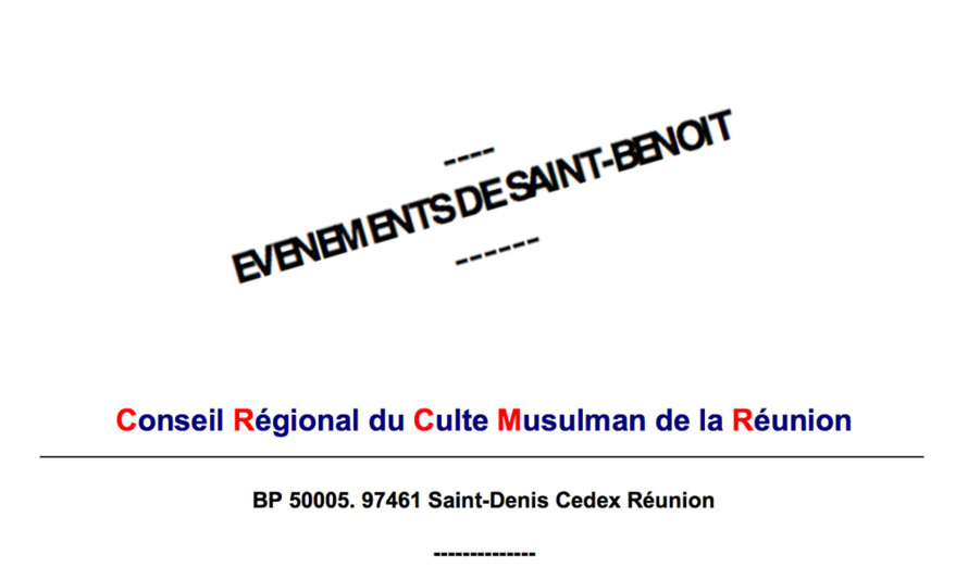 EVENEMENTS DE SAINT-BENOIT EVENEMENTS DE SAINT-BENOIT