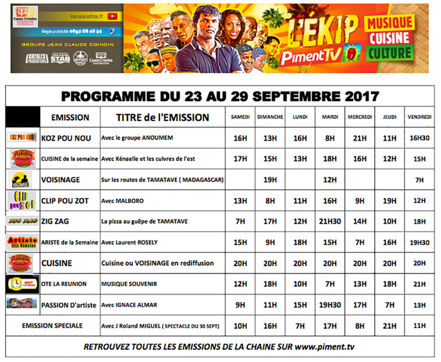 22 AU 29 SEPTEMBRE 22 AU 29 SEPTEMBRE