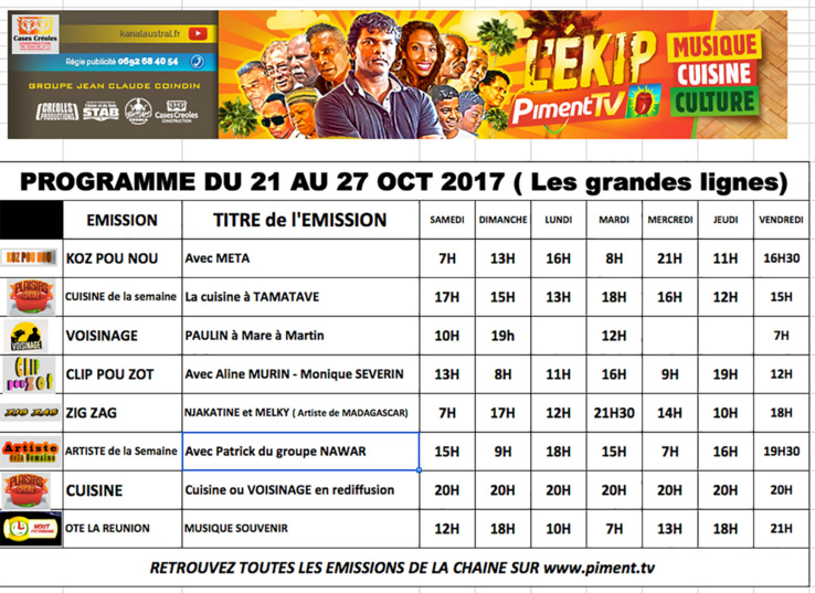 21 AU 27 OCTOBRE 21 AU 27 OCTOBRE