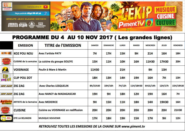 4 AU 10 NOVEMBRE 4 AU 10 NOVEMBRE