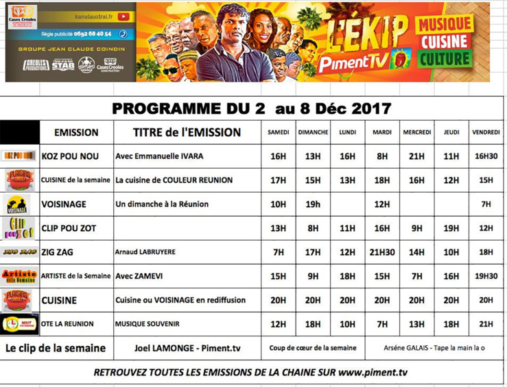 2 AU 8 DECEMBRE 2 AU 8 DECEMBRE