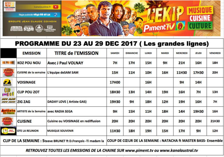 23 AU 29 DECEMBRE 23 AU 29 DECEMBRE