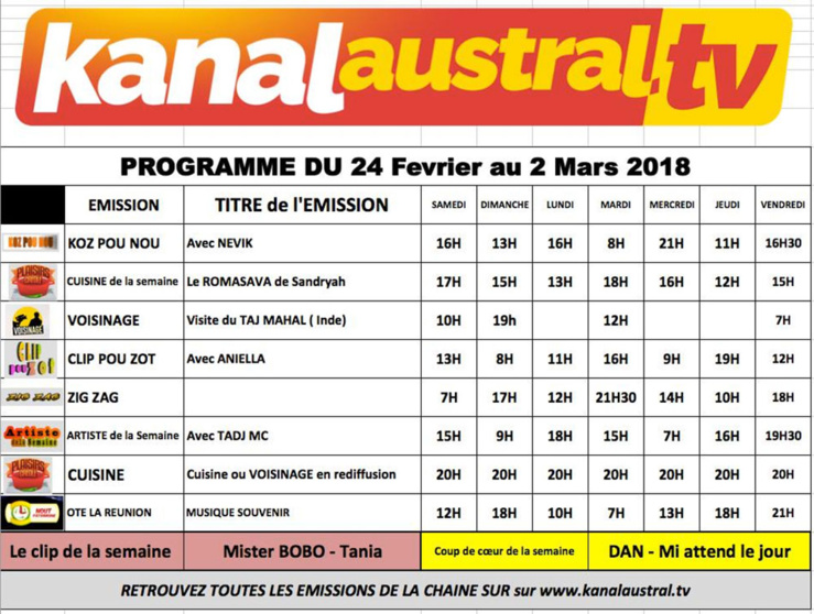 24 FEVRIER au 2 MARS 2018 24 FEVRIER au 2 MARS 2018