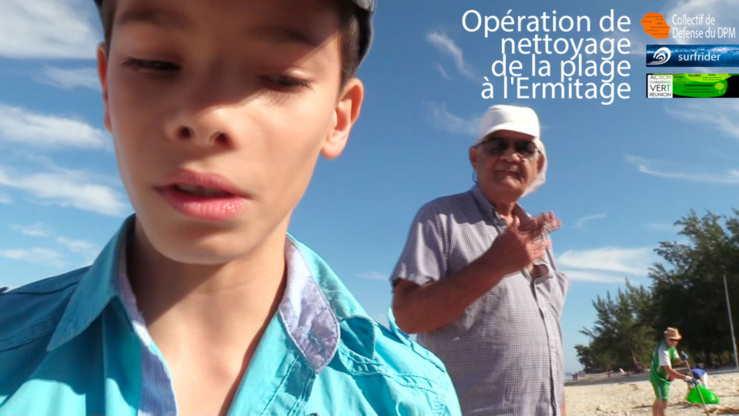 Opération de conscientisation sur la plage