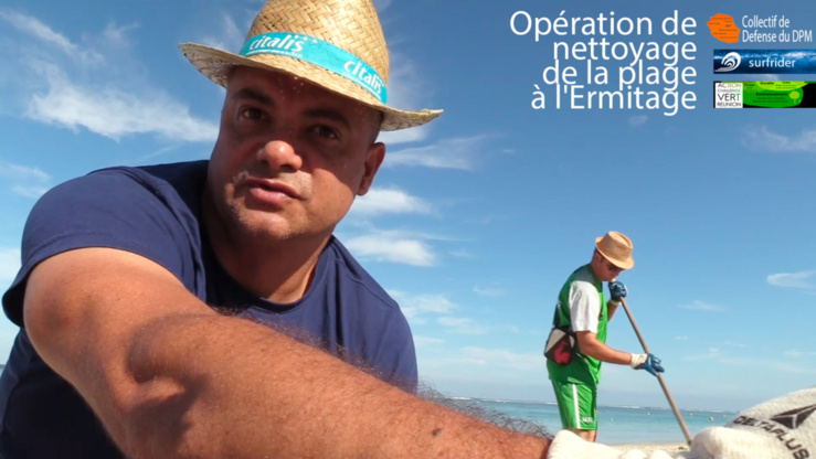 Opération de conscientisation sur la plage