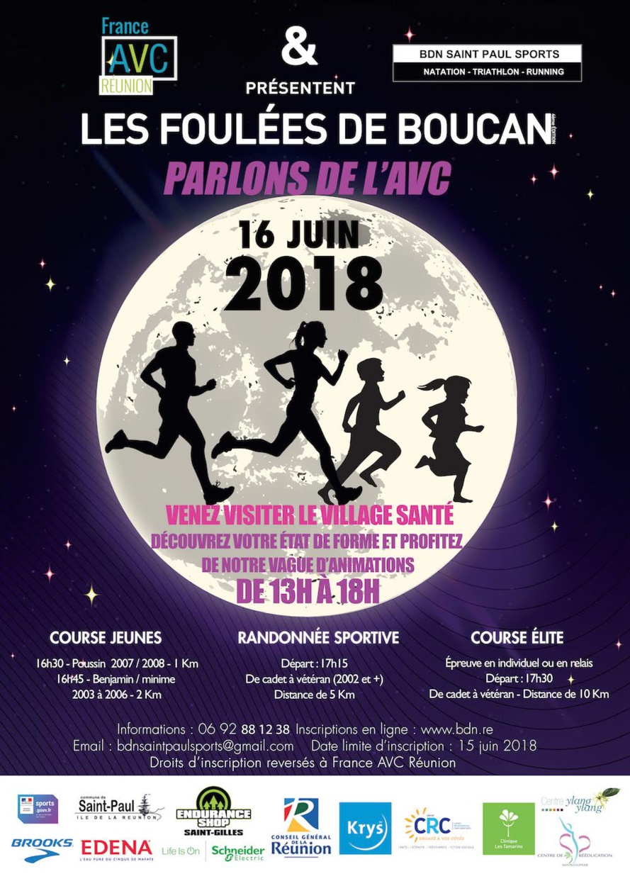 Les Foulées de Boucan contre l'AVC le samedi 16 juin Les Foulées de Boucan contre l'AVC le samedi 16 juin