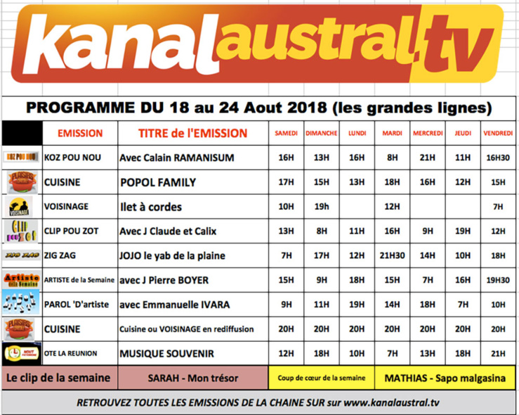 À LA TÉLÉ À LA TÉLÉ