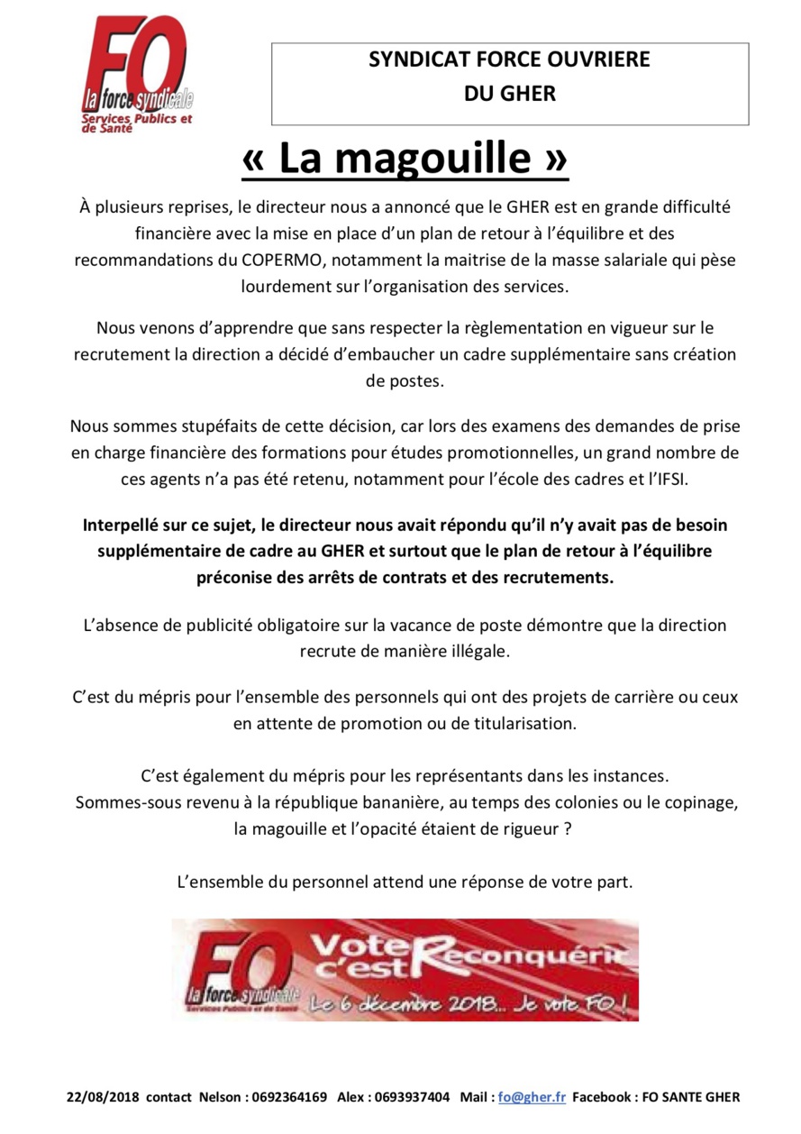 Magouilles dans l'hôpital Magouilles dans l'hôpital