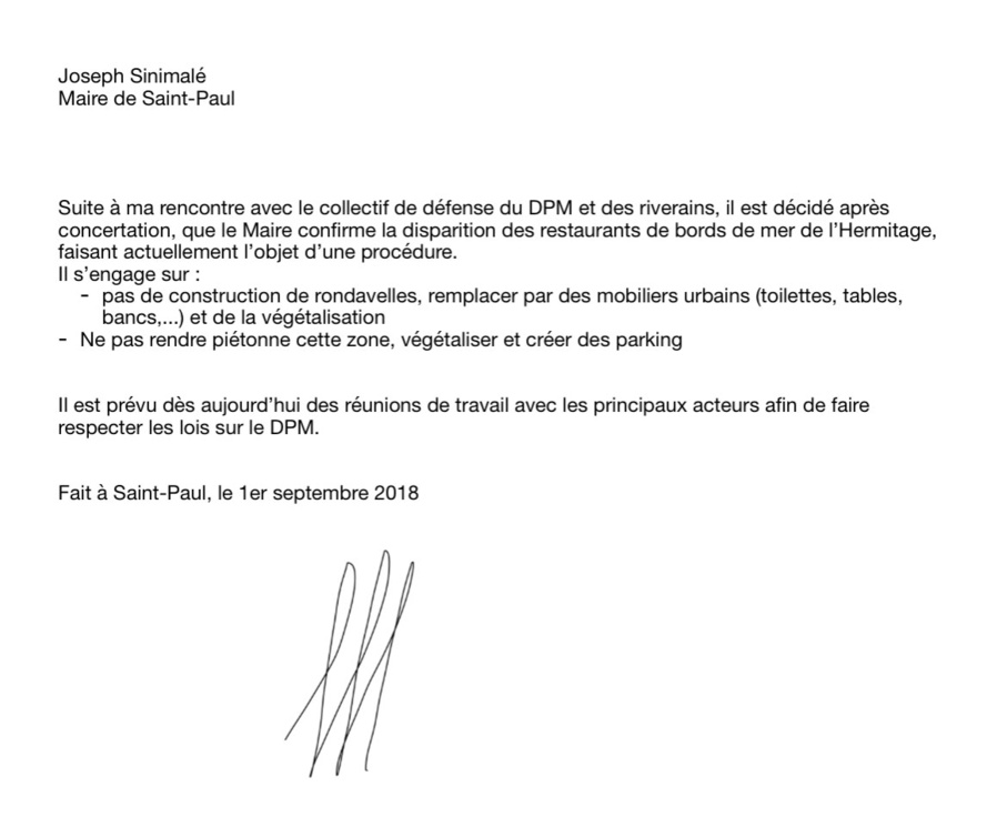 Le Maire de Saint-Paul offre un bol d'oxygène au lagon de l'Ermitage Le Maire de Saint-Paul offre un bol d'oxygène au lagon de l'Ermitage