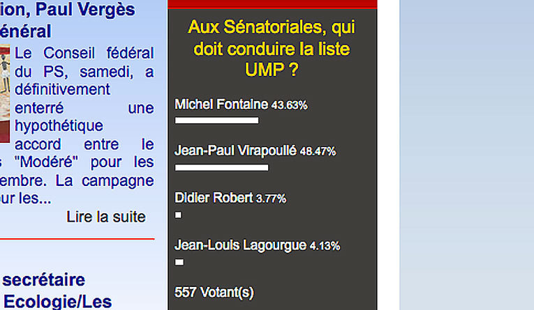 Bataille sur le net entre Fontaine et Virapoullé pour l'investiture des internautes