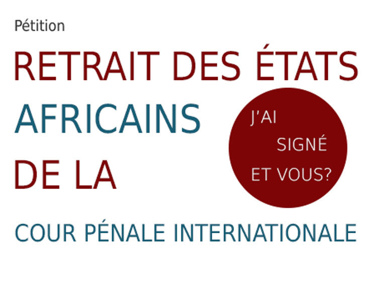 Pétition pour un retrait des états africains de la CPI
