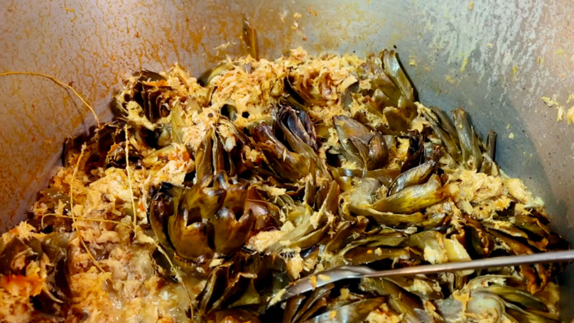 Bouillon d'artichauts à la morue Bouillon d'artichauts à la morue