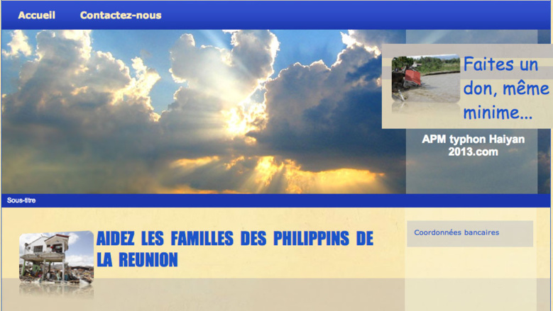 Vous pouvez aider les familles touchées par le typhon Haiyan aux Philippines. Vous pouvez aider les familles touchées par le typhon Haiyan aux Philippines.