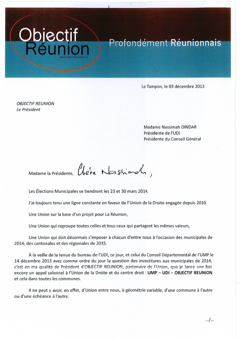 Didier Robert : Union totale pour La Réunion