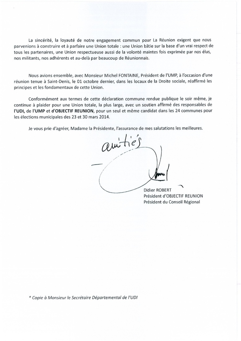 Didier Robert : Union totale pour La Réunion Didier Robert : Union totale pour La Réunion