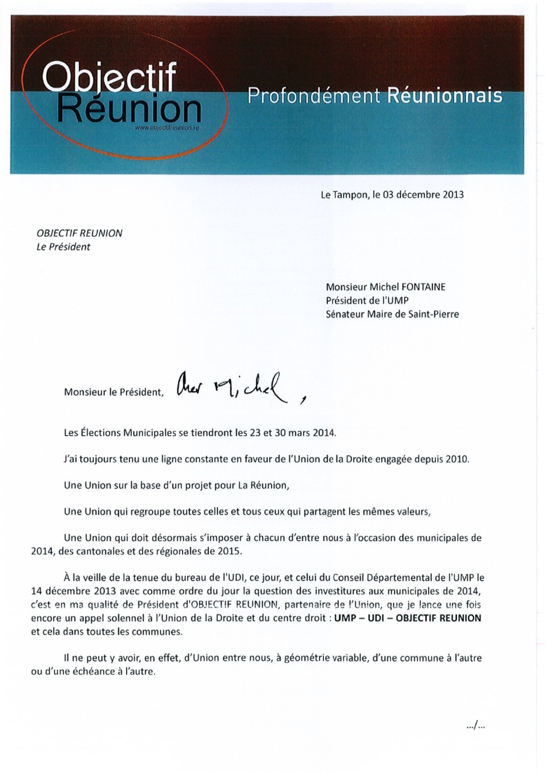 L'Union avec l'UMP de Michel Fontaine aussi L'Union avec l'UMP de Michel Fontaine aussi