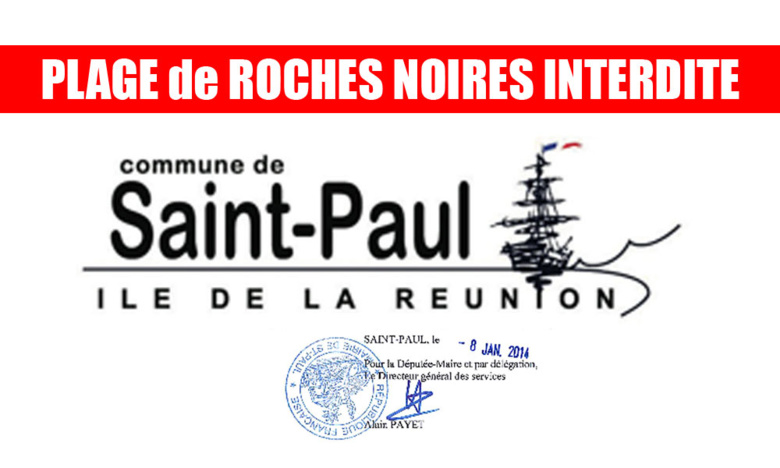 La plage de "Roches Noires" interdite La plage de "Roches Noires" interdite