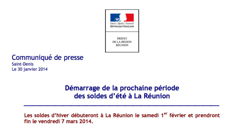 Préfecture : Démarrage de la prochaine période des soldes d’été à La Réunion Préfecture : Démarrage de la prochaine période des soldes d’été à La Réunion