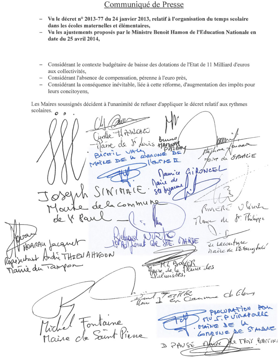 15 maires sur 24 refusent d'appliquer la semaine des 5 journées d'école