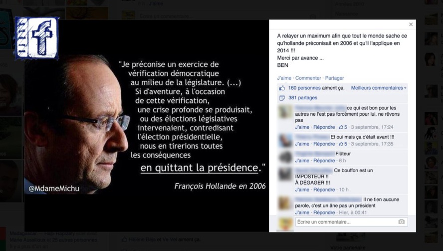 François Hollande : Problème de mémoire ?