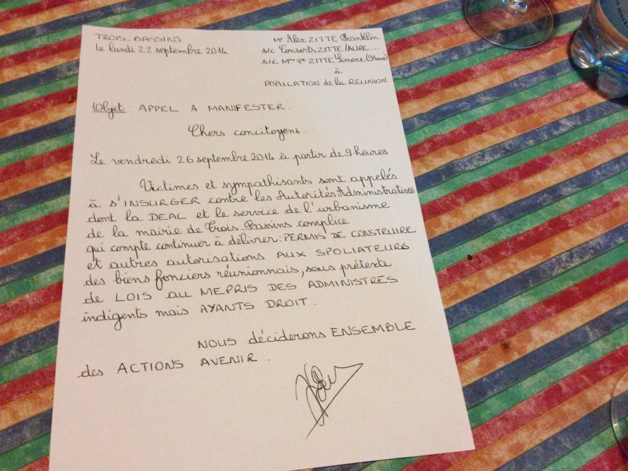 Appel à la solidarité réunionnaise Appel à la solidarité réunionnaise