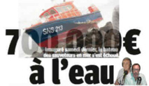 La vedette de secours en mer coulée lors de sa 1ère sortie ! .Tellement ridicule qu'il n'y a  aucun mort. 