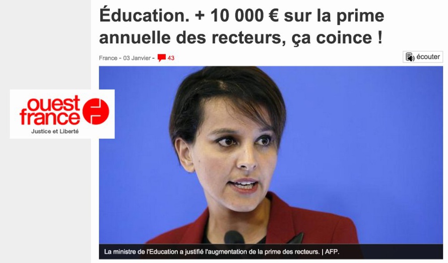 25 600 € de prime pour un Recteur en France, à La Réunion ça gagne combien un Recteur ?