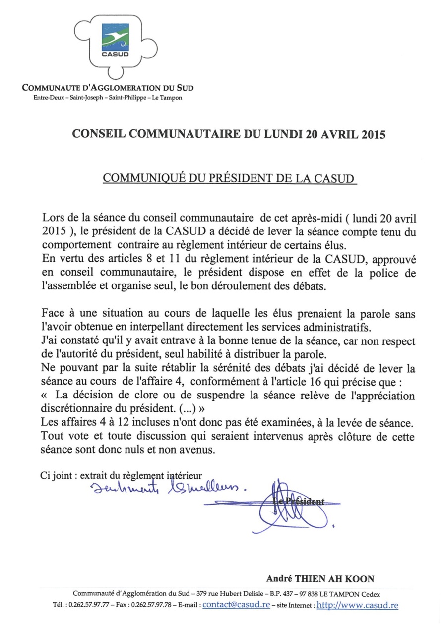 TAK a perdu la main, obligé de quitter la séance à la CASUD TAK a perdu la main, obligé de quitter la séance à la CASUD