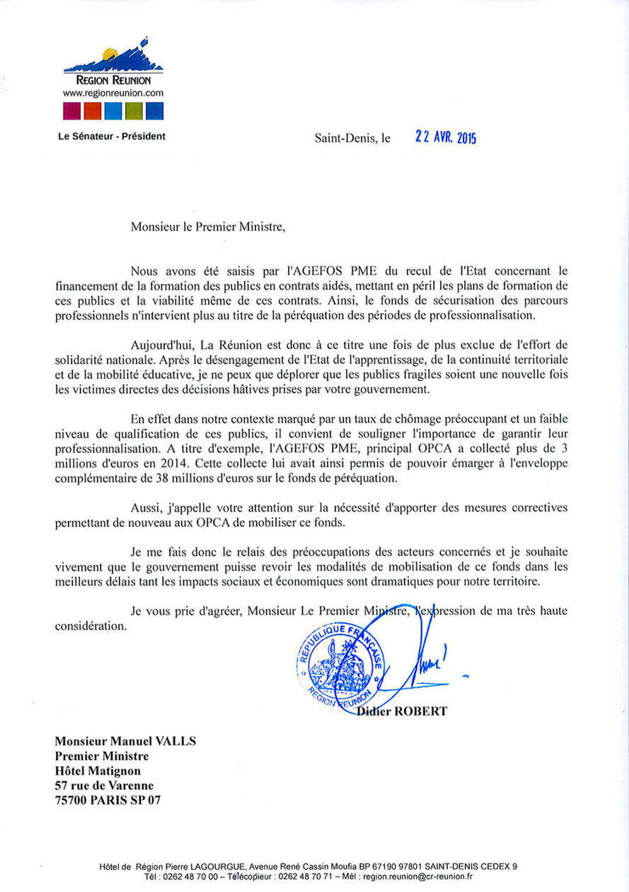 Didier Robert : Le Gouvernement sacrifie la formation professionnelle