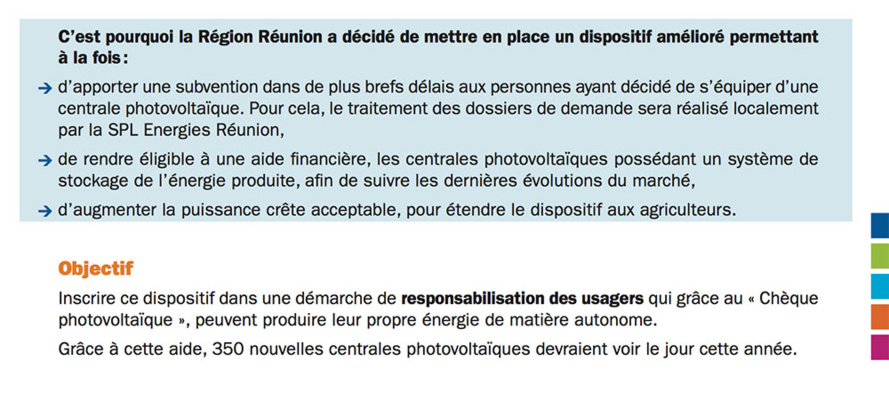 Le « chèque photovoltaïque » Le « chèque photovoltaïque »