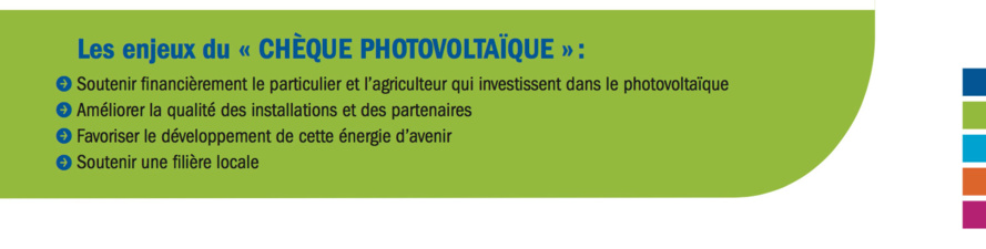 Le « chèque photovoltaïque »