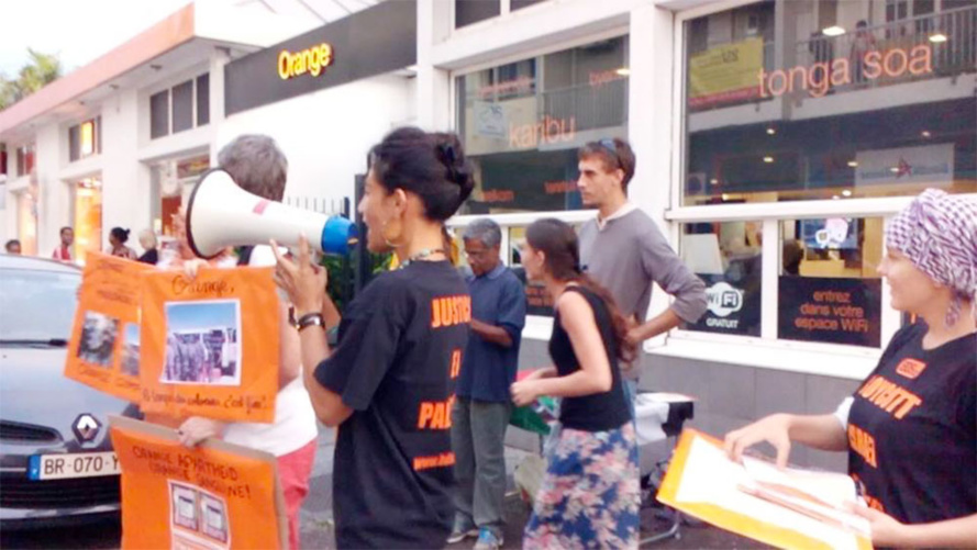 Les militants de Réunion-Palestine sur le terrain Les militants de Réunion-Palestine sur le terrain