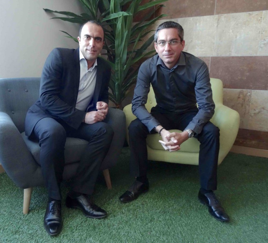 A gauche, Manuel Warlop, Président du groupe Globalliance, avec le Directeur général de Isodom, Yannick Berezaie.